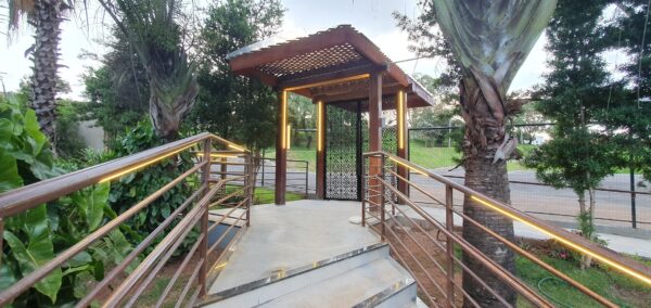Entrada principal Amorim Garden Eventos